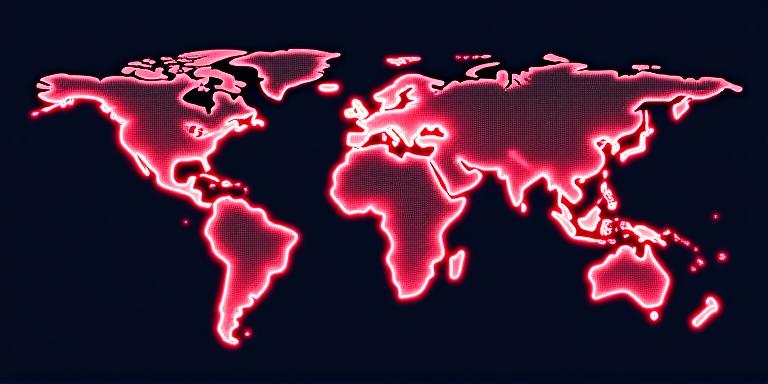 Global logistics heatmap showing delivery corridors